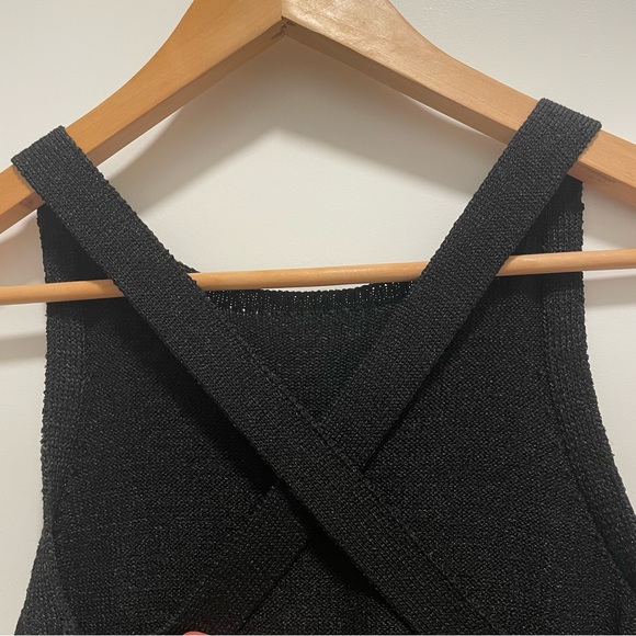 Knit black Massimo Dutti midi dress - Picture 5 of 7